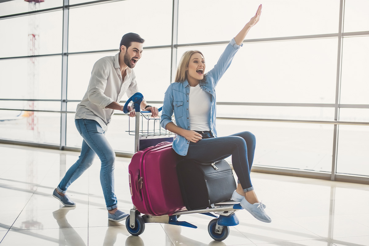 Couple at the airport